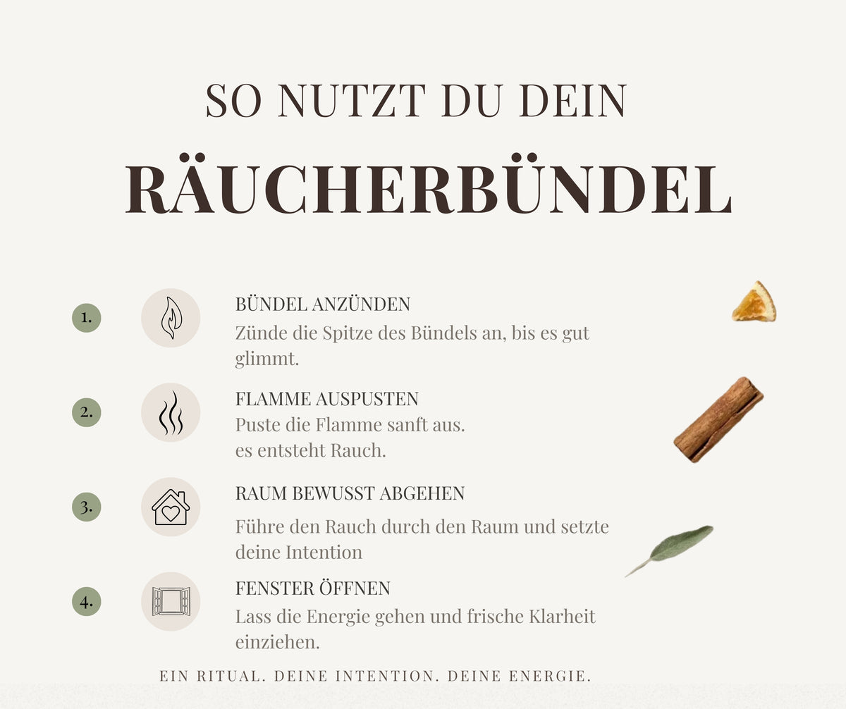 Farben der Balance - Räucherbündel Set für Harmonie, Wärme & Entspannung