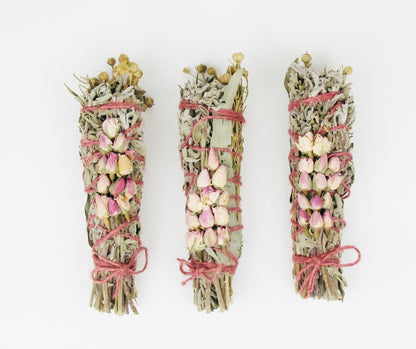 Harmonie Räucherbündel - Salbei, Rosmarin, Eukalyptus & Rose