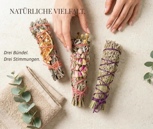 Farben der Balance - Räucherbündel Set für Harmonie, Wärme & Entspannung