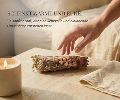 Harmonie Räucherbündel - Salbei, Rosmarin, Eukalyptus, Steppenraute & Rose