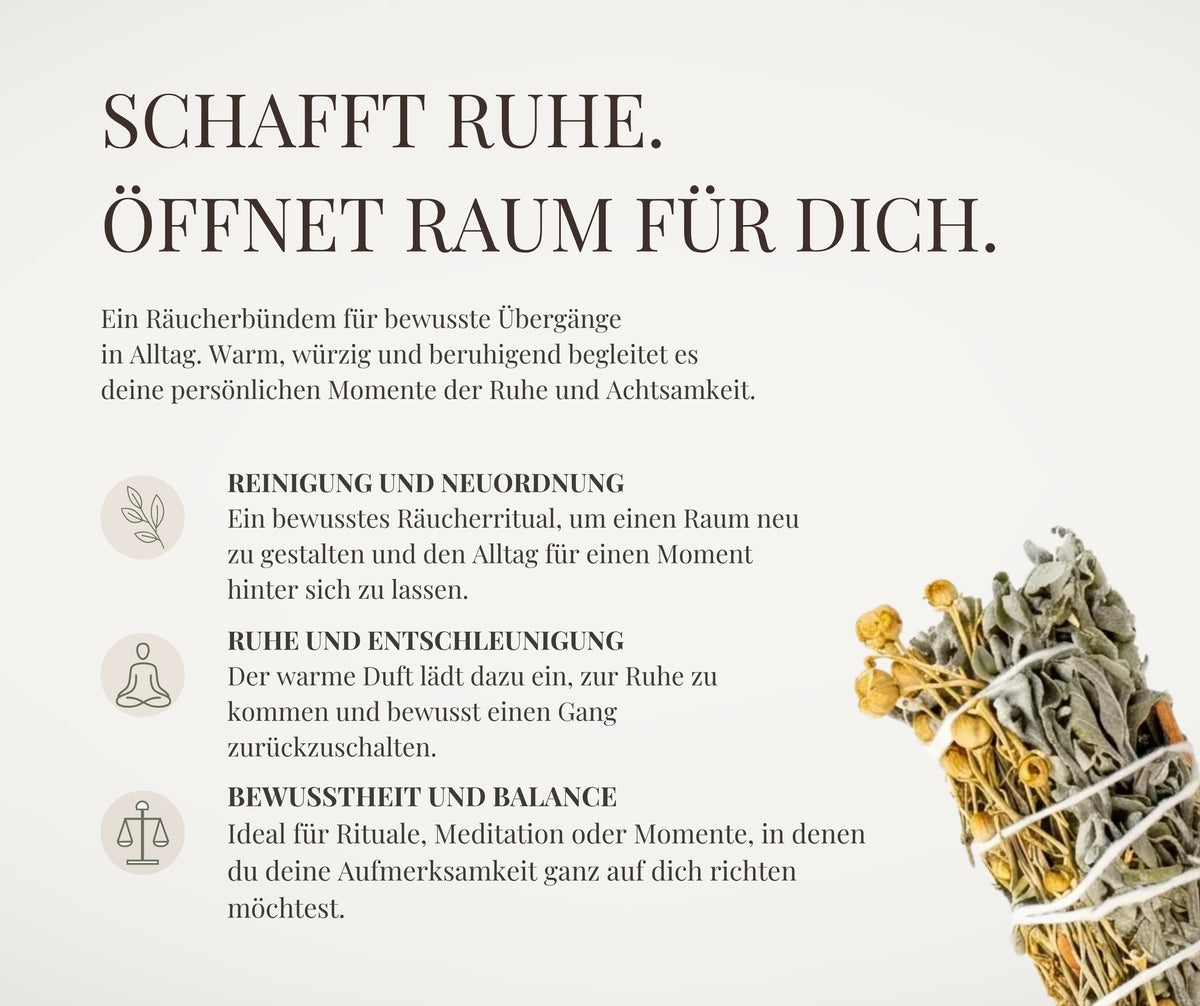 Essenz der Natur - 7 Räucherbündel für Balance, Erneuerung, Schutz & Klarheit