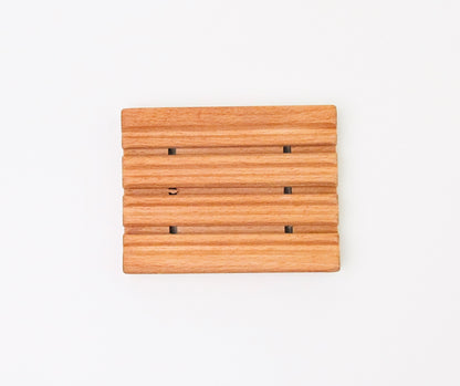 Holz Seifenablage - Buche, geriffelt