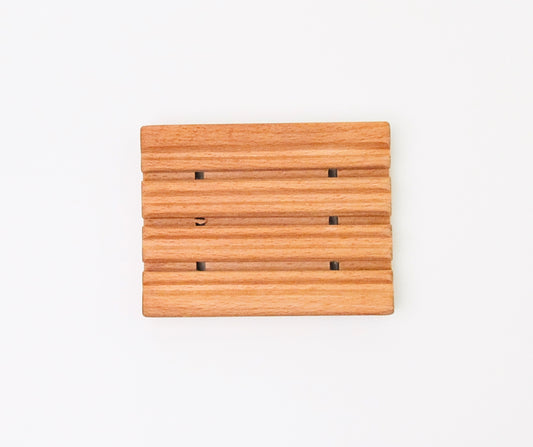 Holz Seifenablage - Buche, geriffelt