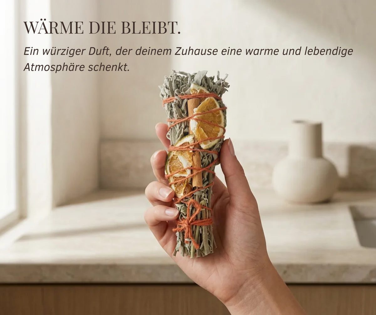 Sonnenkraft Räucherbündel - Salbei, Zimt & Orange