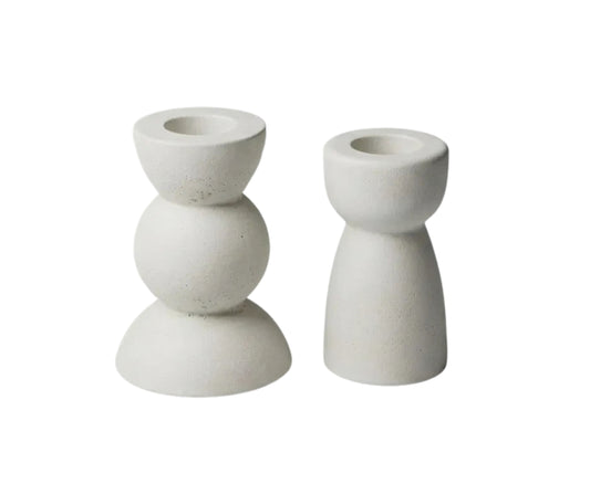Kerzenständer „Nomi“ aus Beton - 2er Set