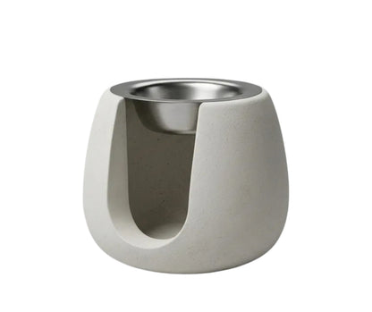 Duftlampe & Räucherstövchen aus Beton „Aura“ - für Weihrauch, ätherische Öle und Duftwachs