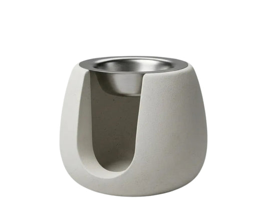 Duftlampe & Räucherstövchen aus Beton „Aura“ - für Weihrauch, ätherische Öle und Duftwachs