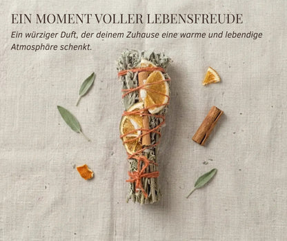 Sonnenkraft Räucherbündel - Salbei, Zimt & Orange