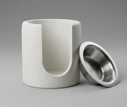 Duftlampe & Räucherstövchen aus Beton „Pure“ - für Weihrauch, ätherische Öle und Duftwachs